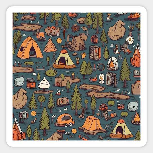 Summer Campsite Magnet by taoistviking